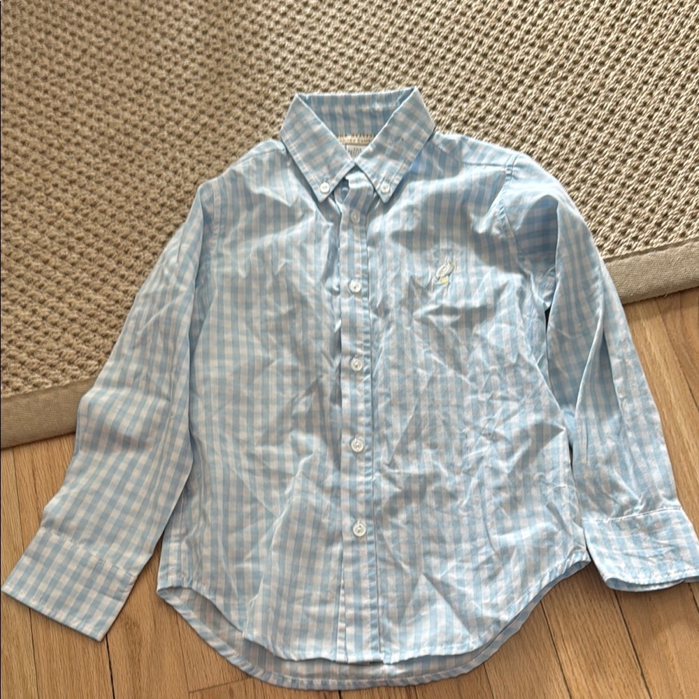 The Beaufort bonnet company Blue Gingham Button-Up Shirt
